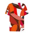 thumbnail image 5 of Qiopertar Blouse Décontractée Imprimée à Manches Courtes et Col en V pour Femmes en Solde à Moins de 5$ en Solde, 5 of 5