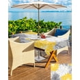 thumbnail image 5 of Hokiten Outdoor Tablecloths with Umbrella Hole & Zipper, Yellow Flowers 60 x102 Inch Rectangle Tablecloths, Retro Country Pastoral Garden Florals Waterproof Table Cloth, Patio/Pool Table Covers, 5 of 7