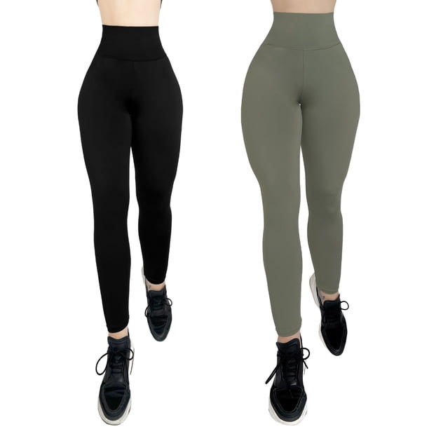 Pack de 2 Legins Deportivo Mujer Legging Gym Mallas Deportiva Mallones