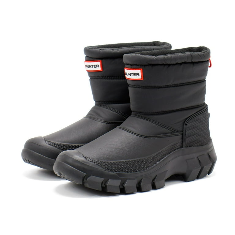 Hunter Women's Intrepid Insulated Short Snow Boots, Black,10 M US