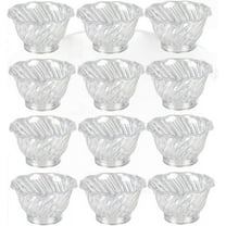 TrueCraftware- Set of 12 Dessert Dish Cups 5 oz. Clear Color- Small Plastic Dessert Cups Reusable Serving Bowl for Tasting Party Desserts Appetizers Ice Cream Sundae Bowls for Kids