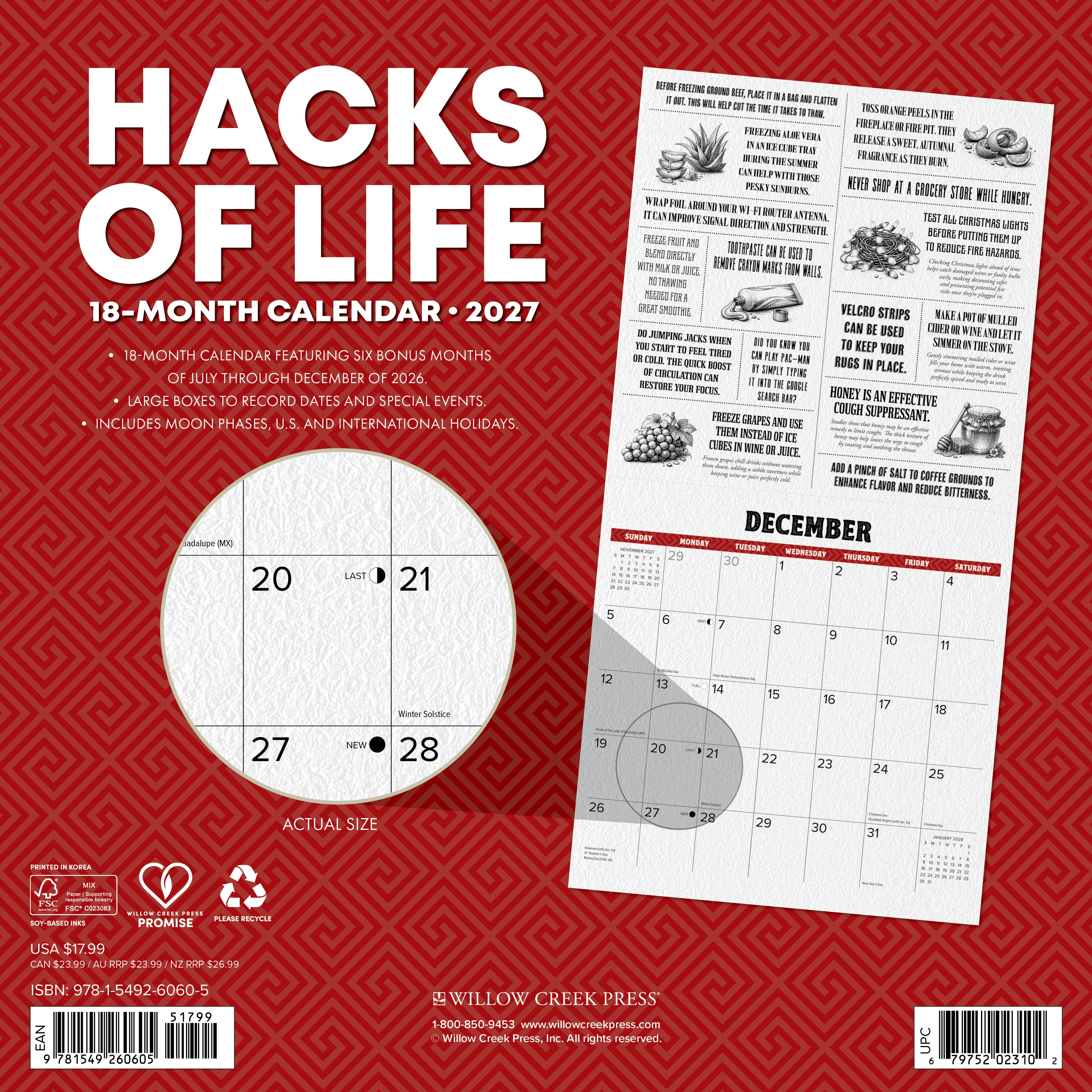 Willow Creek Press, Hacks of Life 2027 Wall Calendar