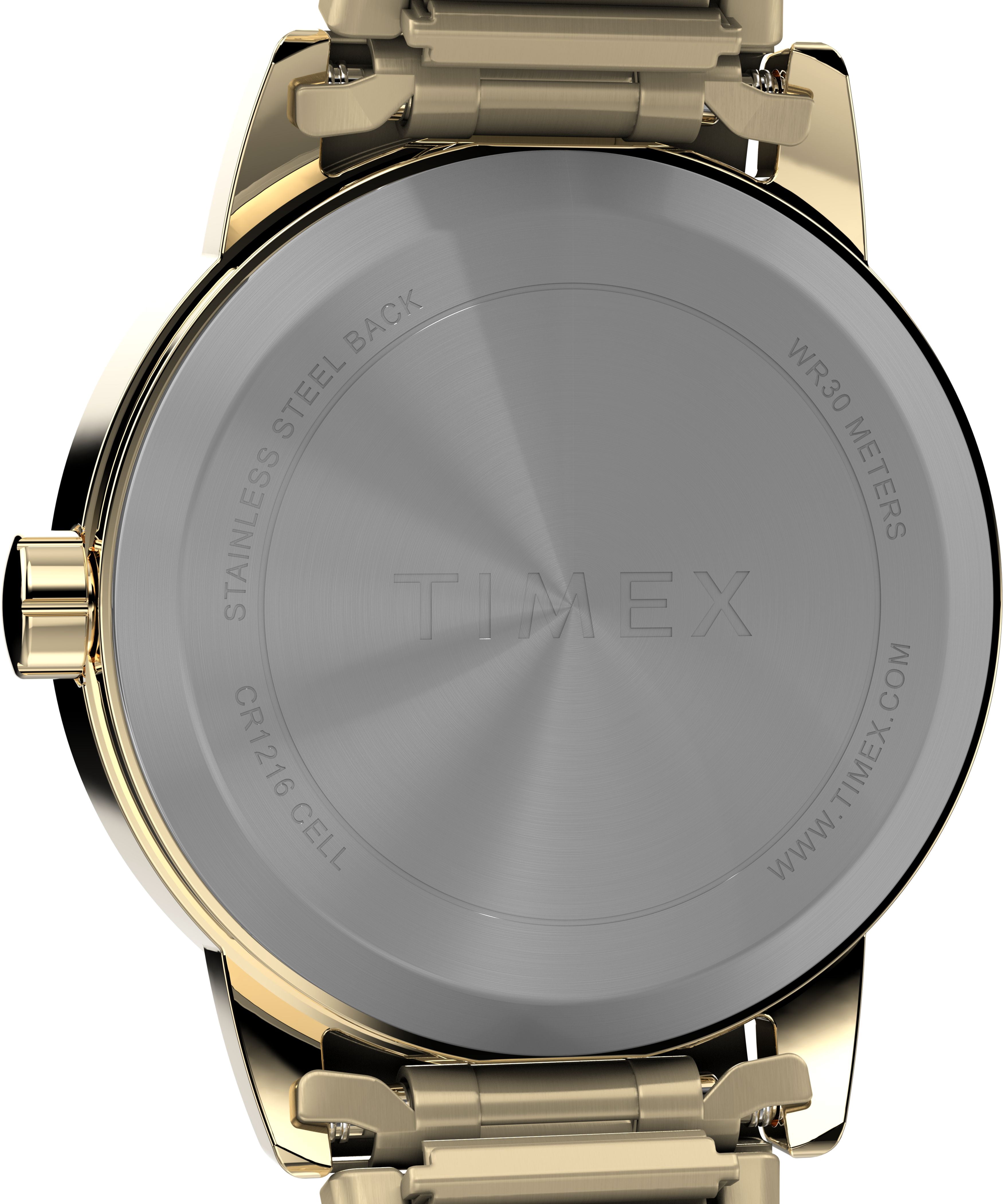 Timex Women's Easy Reader Gold tone case Gold Exp Band