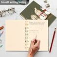 thumbnail image 4 of FORMRS 1-Subject Spiral Notebook 8" x 5" College Ruled 60 Refillable Sheet A5 Hard Cover, Cute Snowmen, 4 of 7