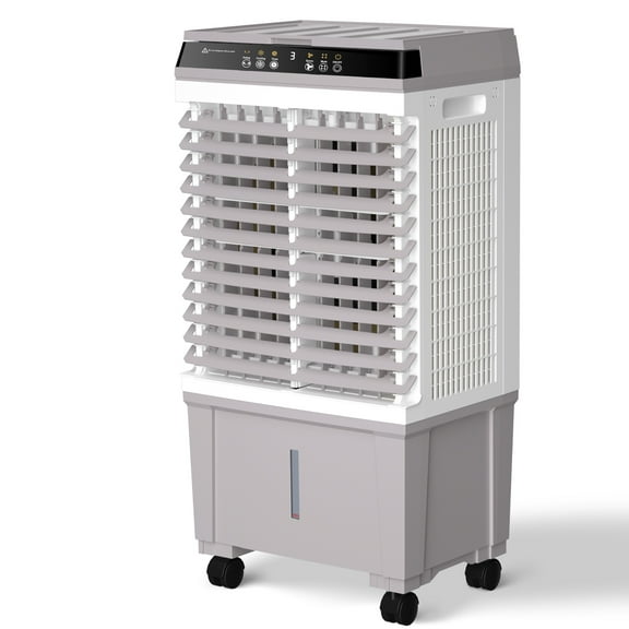 Nordic Hygge 1800 CFM 3 Speed Portable Evaporative Air Cooler Fan Humidifier Indoor/Outdoor up to 1000 Sq. Ft., White