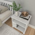 thumbnail image 5 of Plank+Beam Solid Wood Nightstand with Shelves, White, 5 of 9