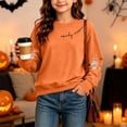 thumbnail image 5 of Frostluinai Crewneck Sweatshirts for Kids Girls Halloween Pullover Casual Long Sleeve Spooky Season Print Sweat Shirts 5-15 Years, 5 of 10