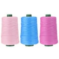 thumbnail image 1 of Uxcell Polyester Macrame Cord, Polypropylene Macrame Cords Braided Craft Crochet Bag Rope Yarn Fit for DIY Wall Hangers Purses Light Blue/Light Pink/Pink, 1 of 7
