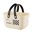 thumbnail image 1 of Large Capacity Bath Drain Basket Portable Basket Bath Basket Bathroom Snack-Cosmetic Wash Storage Box Bucket with Handle, 1 of 4