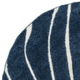 thumbnail image 3 of SAFAVIEH Florida Tabitha Geometric Waves Shag Area Rug, Dark Blue/Cream, 4' x 4' Round, 3 of 8