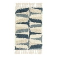 thumbnail image 3 of Unique Loom Hygge Shag Collection Area Rug - Balanced (2' 2" x 3' 1" Rectangle Blue/Ivory), 3 of 7