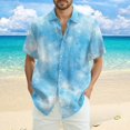 thumbnail image 2 of Yiaimeir Men's Fashion Loose Tie-Dye Printed Short Sleeve Beach Shirt，Size S-2XL, 2 of 5