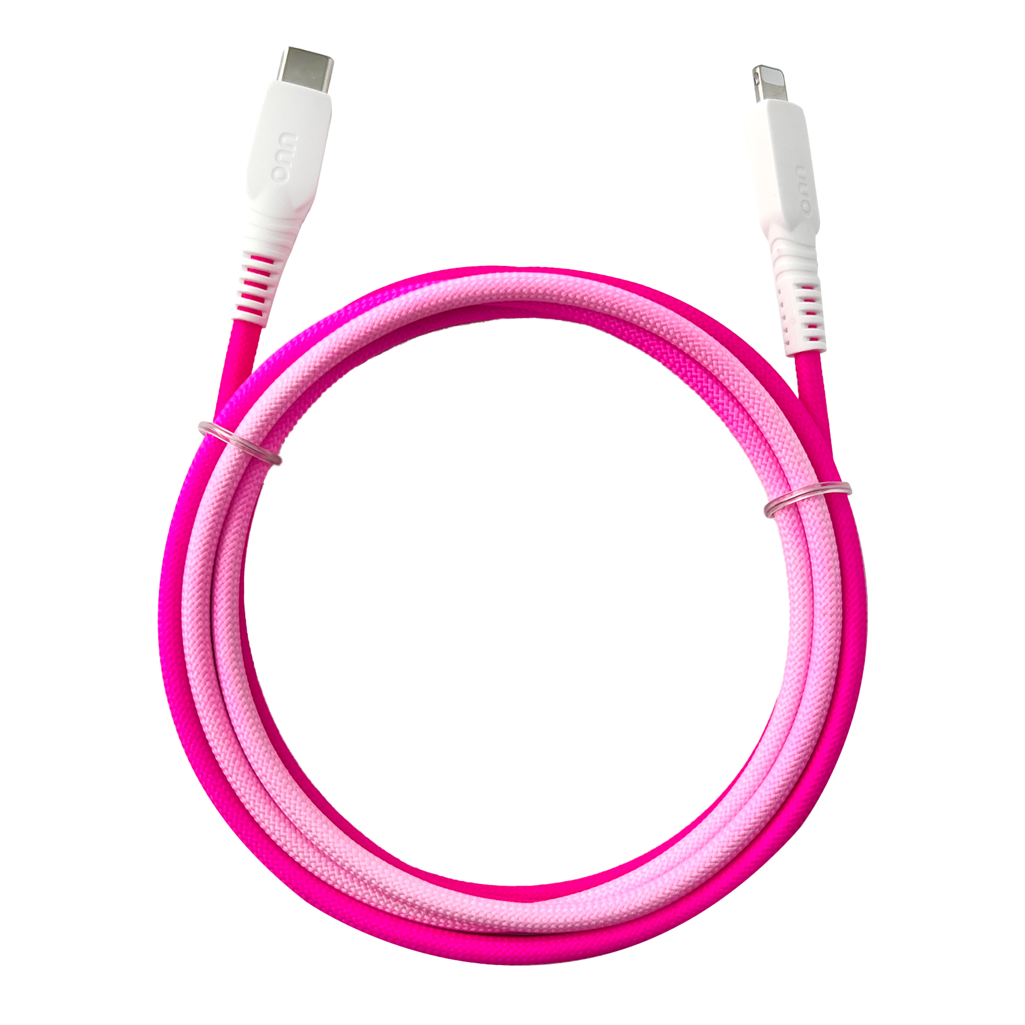onn 6 Ft Lightning to USB-C Cable, MFI Certified, Pink photo 4