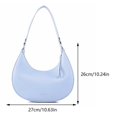 thumbnail image 1 of Bolso de hombro de PU para mujer Bolso de moda para axila Bolso cruzado con cremallera (azul), 1 of 2