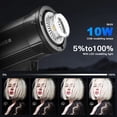 thumbnail image 3 of Flash estroboscópico de estudio Godox SK400II-V de 400 W con LED de 10 W, 3 of 8