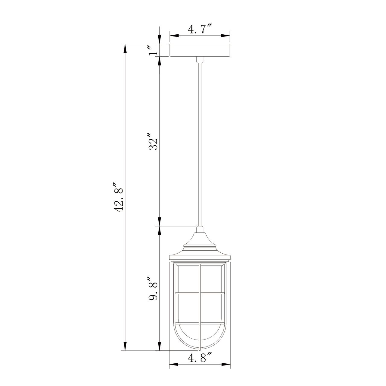 Warehouse of Tiffany Tiago Chrome 1 Light Clear Glass Shade Pendant Lamp