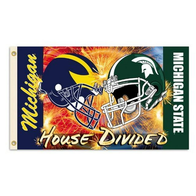 NCAA Michigan State Spartans vs. Michigan State Wolverines 3-by-5 Foot Flag With Grommets