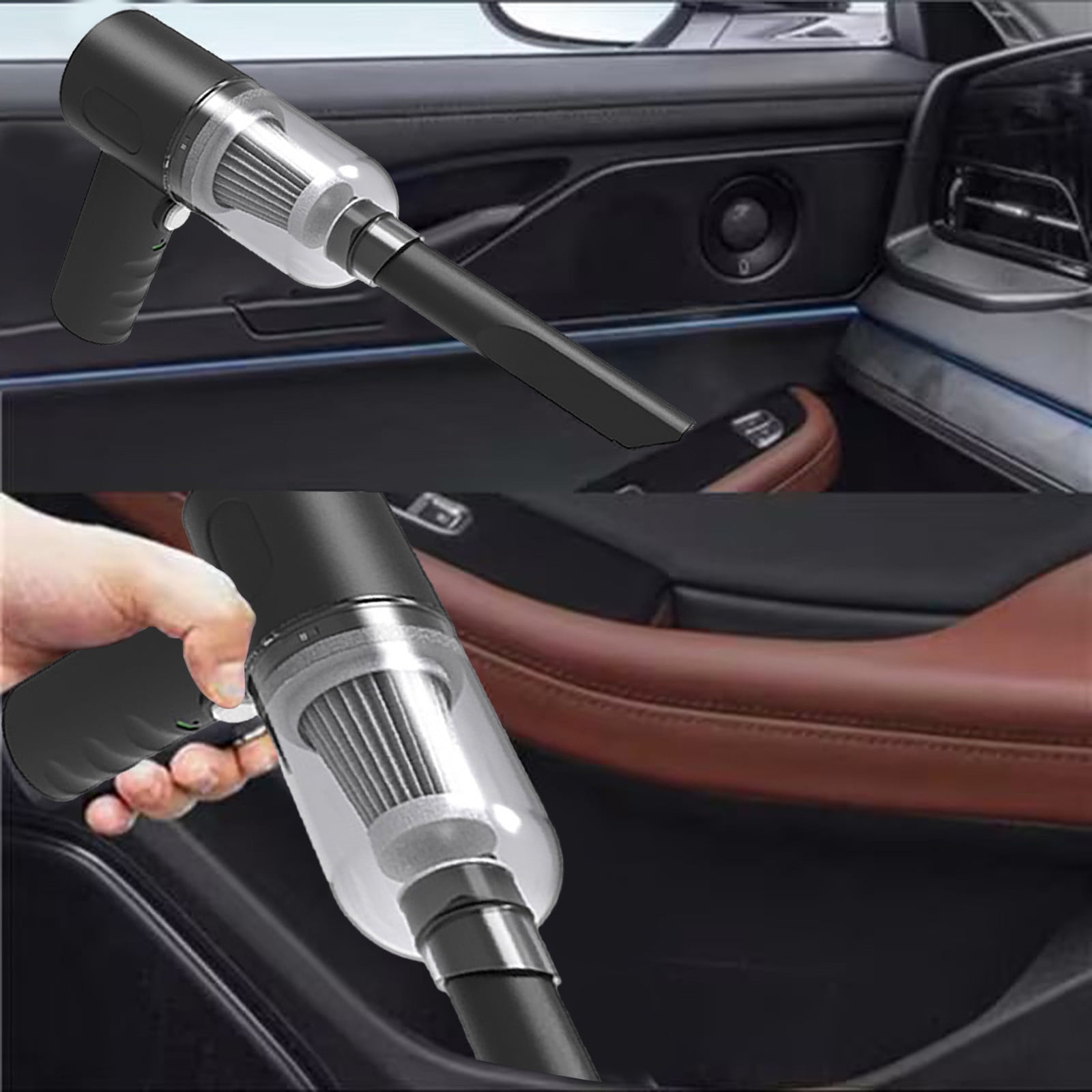 Uiz Merueh Car Vacuum Wet and Dry Handheld Car Vacuum Cleaner Powerful Suction Hand Vac High Power Hand Held Vacuum for Car, Home, Pet, Office