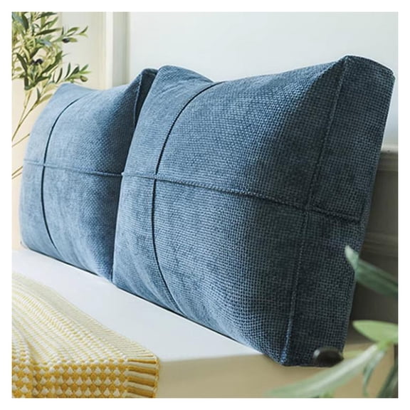 Sofa Back Cushion Wedge Pillow,Large Back Lumbar Support Reading Pillow,Soft Back Support Bolster Backrest with Removable Cover for Daybed Bed Sofa Tatami