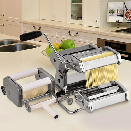 Pasta Wheel - Costway 5 in 1 Stainless Steel Pasta Lasagna Spaghetti Tagliatelle Ravioli Maker Machine