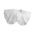 thumbnail image 2 of Rongfmy Women Double Ruffle Fake Collar Detachable False Collar for Sweater Sweaters White, 2 of 9