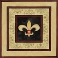 thumbnail image 2 of Gaynor, Janice 15x15 Black Ornate Wood Framed with Double Matting Museum Art Print Titled - Fleur de Lys I, 2 of 4