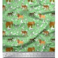 thumbnail image 1 of Soimoi Rayon Fabric Kangaroo,Elephant & Lion Animal Print Fabric by Yard 42 Inch Wide, 1 of 1