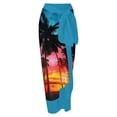 thumbnail image 4 of CQCYD Swimsuit Women Bikini, Women One Piece Swimsuit with Beach Cover up Wrap Skirt Sarong Retro Floral Print Bikini Set Two Piece Leisure Sales Today Clearance Light Blue XXXL, 4 of 4