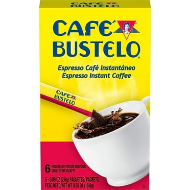 Café Bustelo Espresso Style Dark Roast Instant Coffee, 6 Count (Pack of 2)