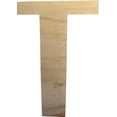 thumbnail image 1 of Wooden Letter (T) Unfinished Craft, 15'' Tall Alphabet Wood Letter DIY, Paintbale Icebold Font, 1 of 3