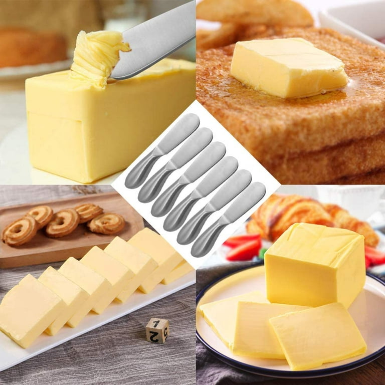 Set Of 6 ~Food Themed Cheese/Butter Spreaders Stainless Steel ~Boston  Warehouse
