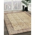 thumbnail image 3 of Ahgly Company Machine Washable Indoor Round Contemporary Khaki Gold Area Rugs, 3' Round, 3 of 7