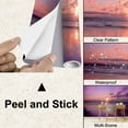 thumbnail image 4 of Peel and Stick Wallpaper Waterproof purple sunset purple colored sunset Wall Mural Decor Self Adhesive and Removable 100in x 144in, 4 of 8