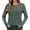 Green, variant on XIAONU Womens T Shirts pleasure Ribbed baggy Pullover Tee Hollow Utetheisa Kong Long Sleeved Round Neck Solid Color T-Shirt Top