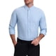 thumbnail image 5 of Camisas de vestir de negocios de manga larga con botones para hombres Inspire Chic, rayas, L, azul claro, 5 of 6