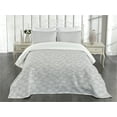 thumbnail image 3 of Ambesonne Christmas Quilted Bedspread Set 3 Pcs, Snow, Queen Size, Grey White, 3 of 5