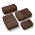 thumbnail image 2 of Packing Cells - 4 Set Packing Cubes Luggage Organizer Bags S M 2 x L Must-Have Suitcase Organizer for Travel Road Trip Camping Accessories Stain-proof Washable 3 Sizes - Dark Brown, 2 of 8