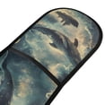 thumbnail image 4 of Yayeee Double Oven Mitt Kitchen Heat Resistant Baking 35" x7" Quilted Glove, Beige Floating Whale, 4 of 6