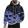 thumbnail image 2 of Sudadera con capucha para hombre, estilo casual, con cuello redondo, estampado, manga larga, blusa de poliéster, 2 of 6