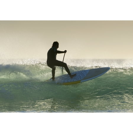 Wakeboarding Los Lances Beach Tarifa Spain Canvas Art - Ben Welsh Design Pics (18 x 12)