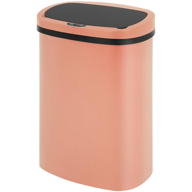 FDW Garbage Can 13 Gallon 50 Liter Kitchen Trash Can for Bathroom Bedroom Home Office Automatic Touch Free High-Capacity, Lid Waste Bin, Pink