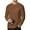 Brown, variant on GENTS BLISS Long Sleeve Men Shirts Crew Neck Waffle Shirts for Men Lightweight Men T shirts with Pocket