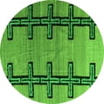 thumbnail image 1 of Ahgly Company Indoor Round Southwestern Green Country Area Rugs, 4' Round, 1 of 4