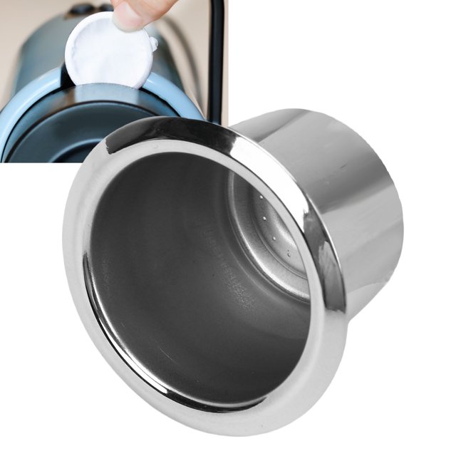Filtre Posse de café réutilisable avec 100 couvercles en aluminium en acier inoxydable capsule de filtre à café rechargeable pour les cafetières