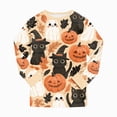 thumbnail image 4 of Futezty Toddler Boys Girls Halloween Pumpkin Pajamas Cute Ghost Print Pjs for Boy Jammies Little Kids Sleepwear Clothes Sets 2T-9T, 4 of 7
