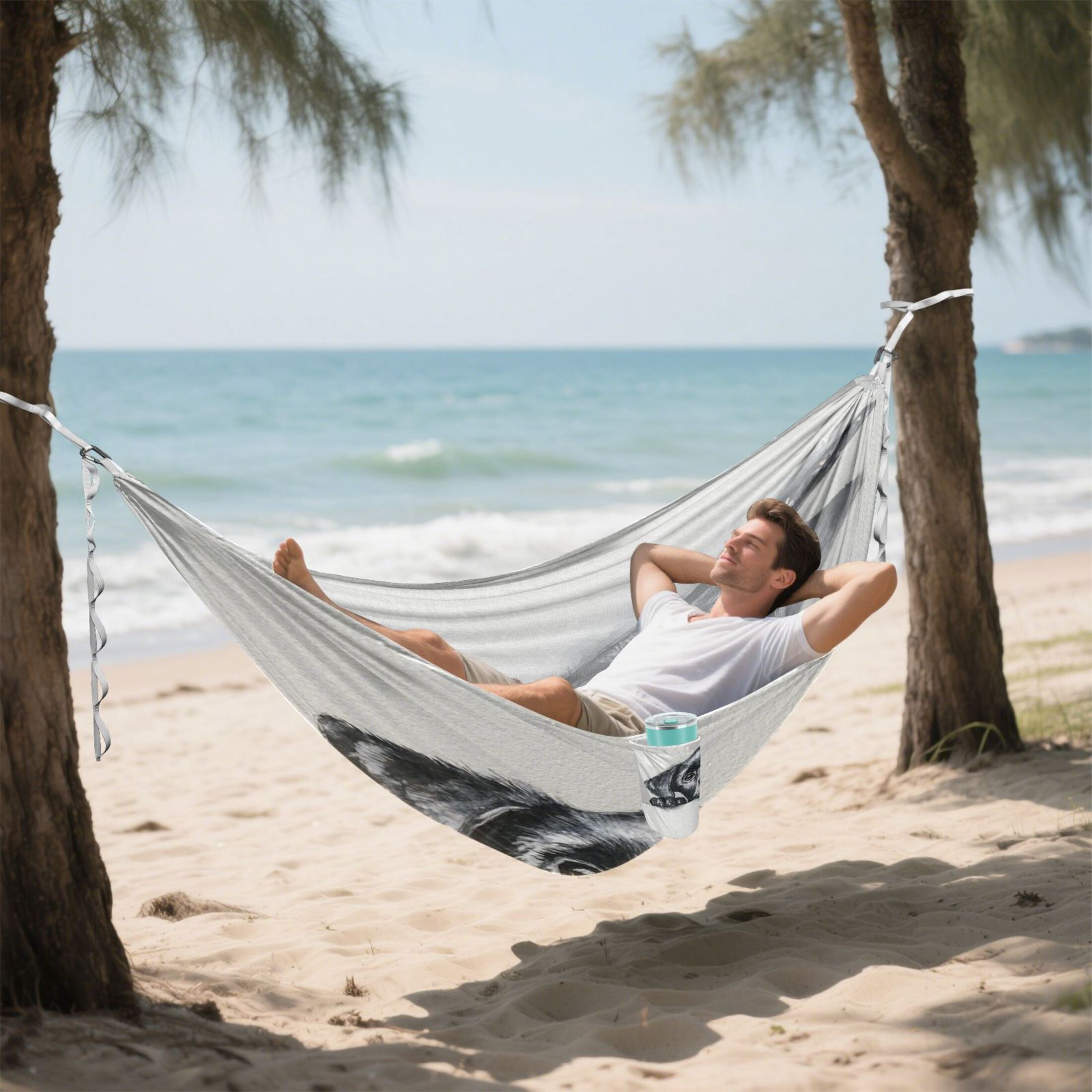 Hammock Camping Hammock Nylon Portable Hammock Travel Camping Hammock Adorable Small Black Dog