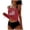 Wine, variant on fheaev Tankini Swimsuits Set for Women Two Pc Bathing Suit Beach Swim Suit Blouson Swim Tank Top And High Waisted Bottom Split Swimsuit Ladies Swimwear