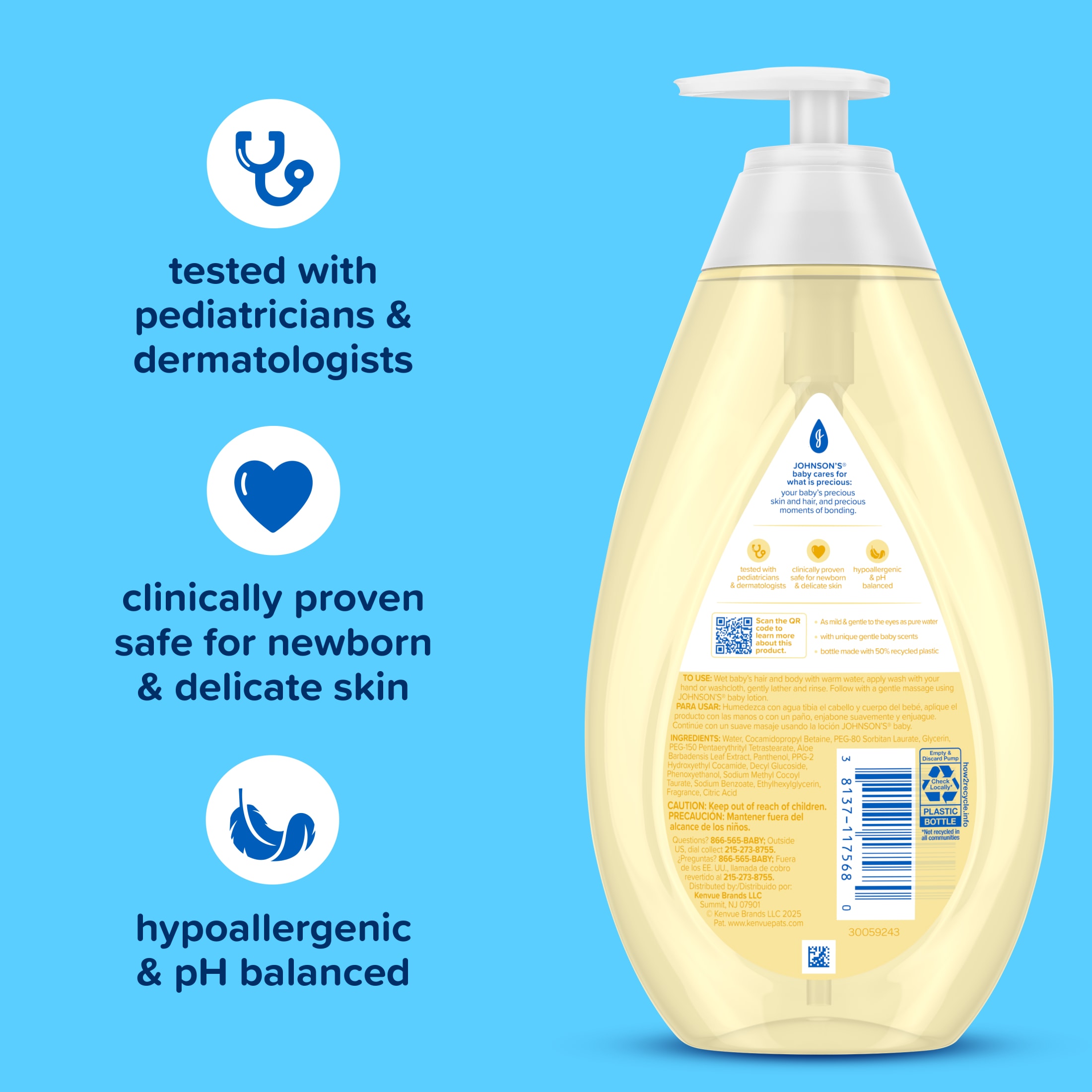 Johnson's Baby Head-To-Toe Wash & Shampoo, 27.1 oz photo 7