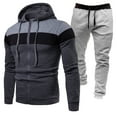 thumbnail image 3 of Letdown Men's 2 Piece Outfits Sweatsuit Jogging Suits Full Zip Jacket Pants Outfits Casual Athletic Jogging Warm Up Sets (Dark Gray, S), 3 of 3