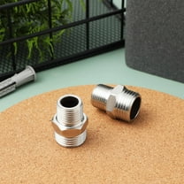 MLINS 2pcs Male Threaded Fittings Stainless Steel Hose Adapter Reducing Faucet Hose Joiner Water Lines Adapters Plumbing Fittings 1/2 To 3/8